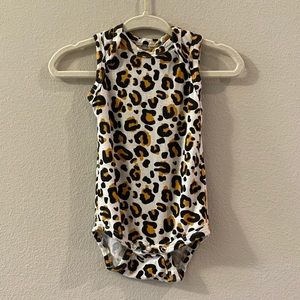 Spearmint Love Leopard Sleeveless Onesie